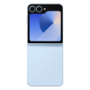 Samsung Z Flip 6 color celeste, visto de dorso